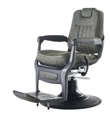 Brushed retro oil head barber chair hair salon chair can be put down shaving and shaving salon special hair cutting