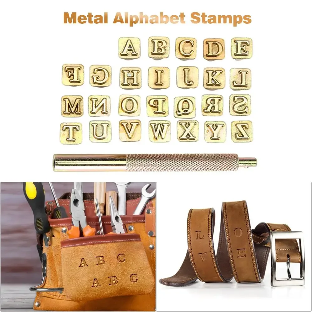 6mm Letter Stamping Set Carbon Steel Punch Alphabet Stamper Metals Leather Tools Leather Stamping Handicraft