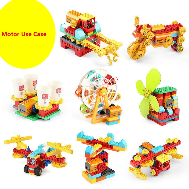 9656 Big Large Spin Technical Parts Motor Multi Power Functions Tool Servo Blocks Motor Pf Model Set Building Compatibile 9656