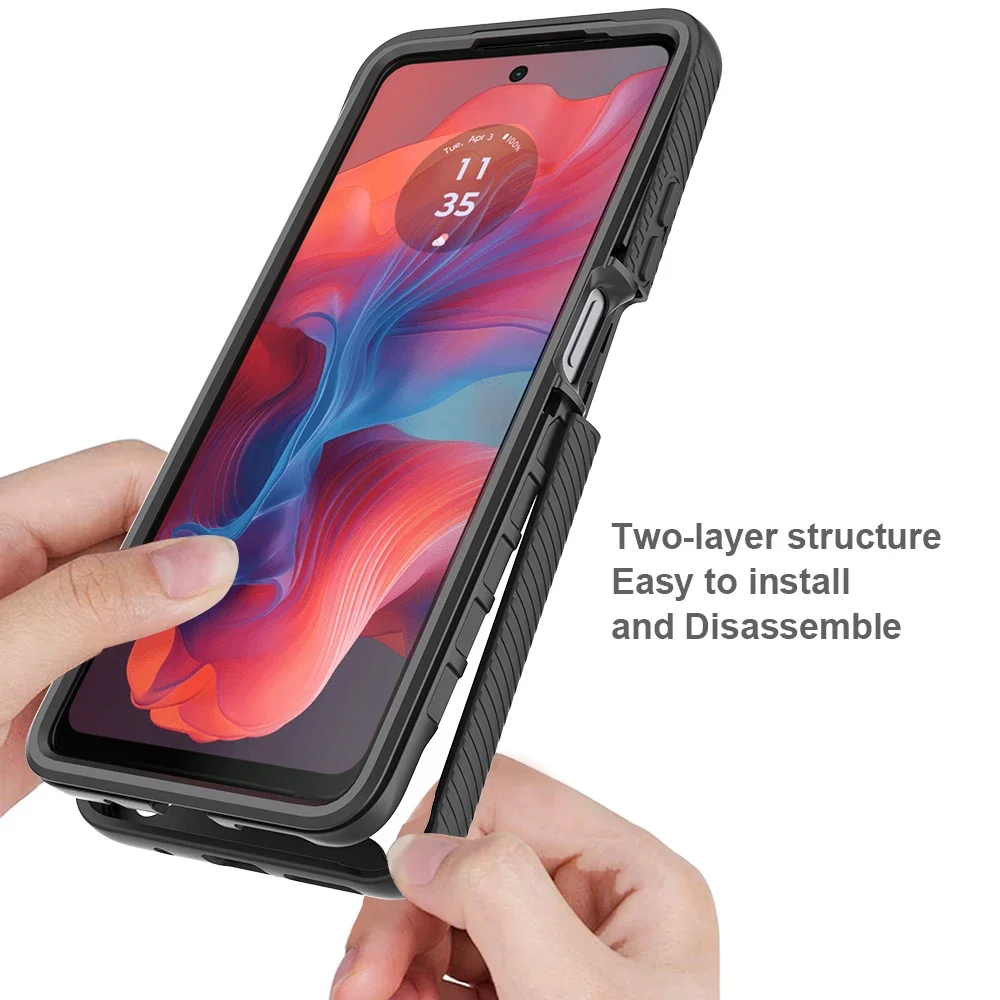 Transparent Hybrid TPU/PC Sky Case - Rugged Two-Layer Shockproof Back Cover