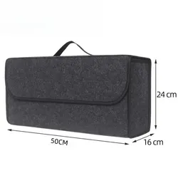 Spacious Anti-Slip Car Trunk Storage Organizer Box (Grey)