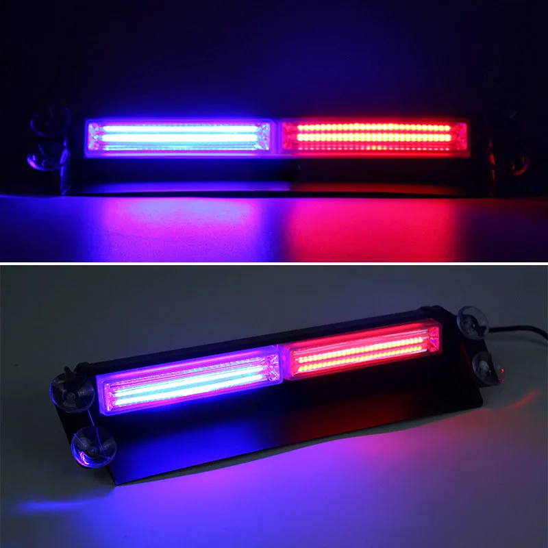 KOOJN COB Car Suction Cup led warning light Front and Rear Windshield Flashing Warning Light Road Shovel Shaped Strobe