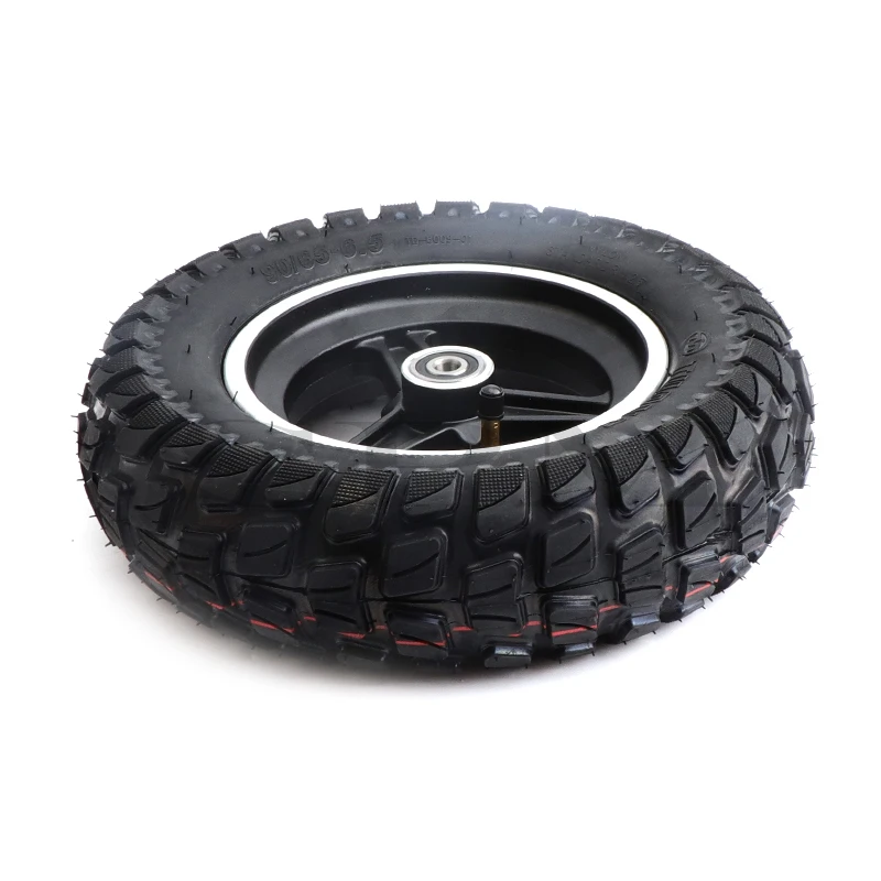11 Inch tubeless tire 90/65-6.5 thickened Vacuum Tyre with 6.5" Alloy Hub/rim for Electric Scooter Pocket Bike off-road wheel