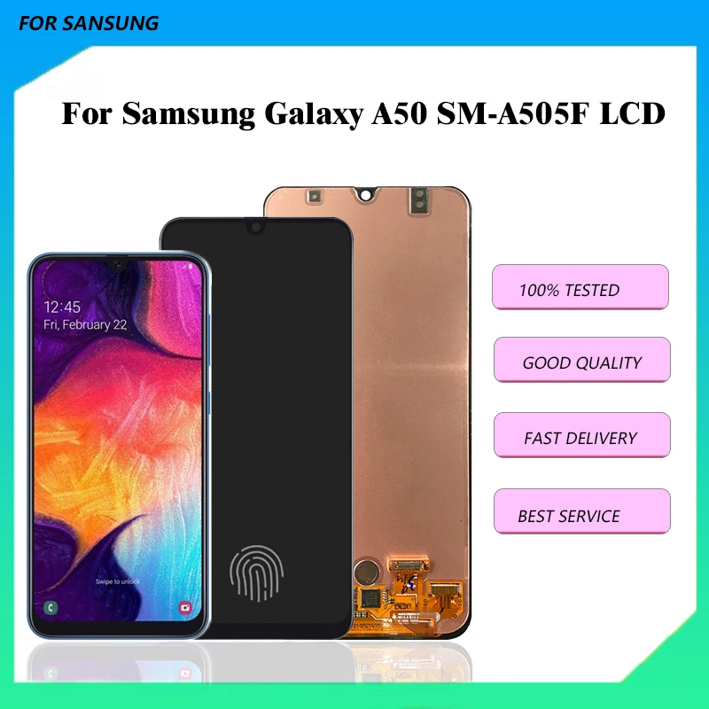 Display Oled Da 6.4 "Per Samsung Galaxy A50 A50 Lcd Touch Screen Assembly Digitizer Assembly Per Galaxy Sm-A505F Sm-A505Fn Lcd