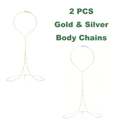 Alluring Beaded Belly Chain - Adjustable Summer Beach Body Jewelry Gift (2 PCS Chains Set)
