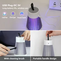 Lampe anti-moustiques électrique 2-en-1 USB avec lumière LED pour chambre, extérieur, camping, guêpes et moucherons 3