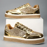 Ngouxm femmes paillettes baskets Skateboard brillant baskets strass Bling mariage chaussures de mariée paillettes brillantes vulcaniser chaussures 2