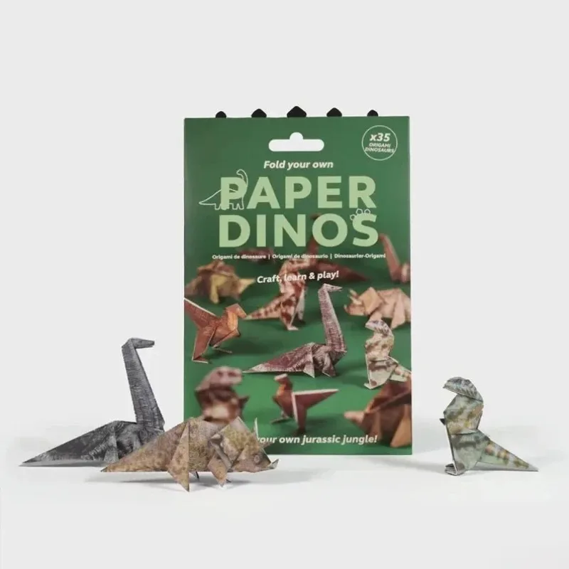 DIY Paper Cats 50 Sheets Origami Paper Handmade Cat Dog Dinosaur Fun Art Craft Folding Animal Folding Set
