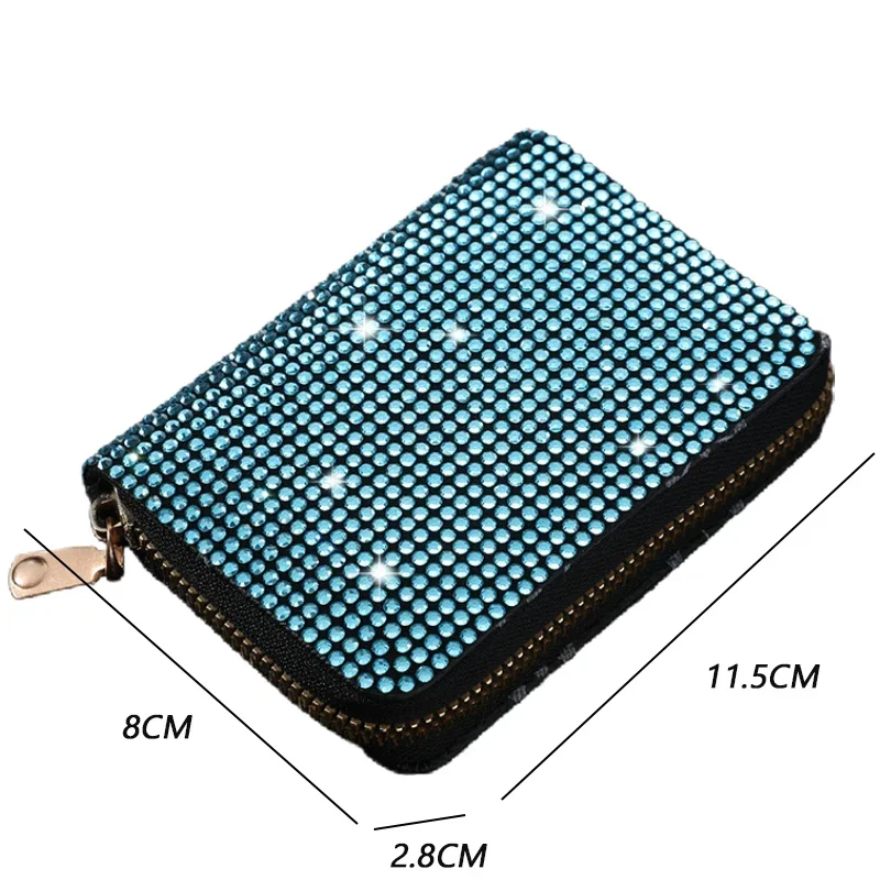 Women Card Storage Bag Stylish Coin Purse Rhinestone Small Wallet Zipper Change Card Holder women wallet zipper wallets coin purse wallet coin purse women coin purse women purse card wallet