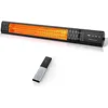 Small Outdoor Heater for Patio, 1500W IP65 Electric Infrared Heater with Low Glare Schott Glass, 9 Heating Levels 2