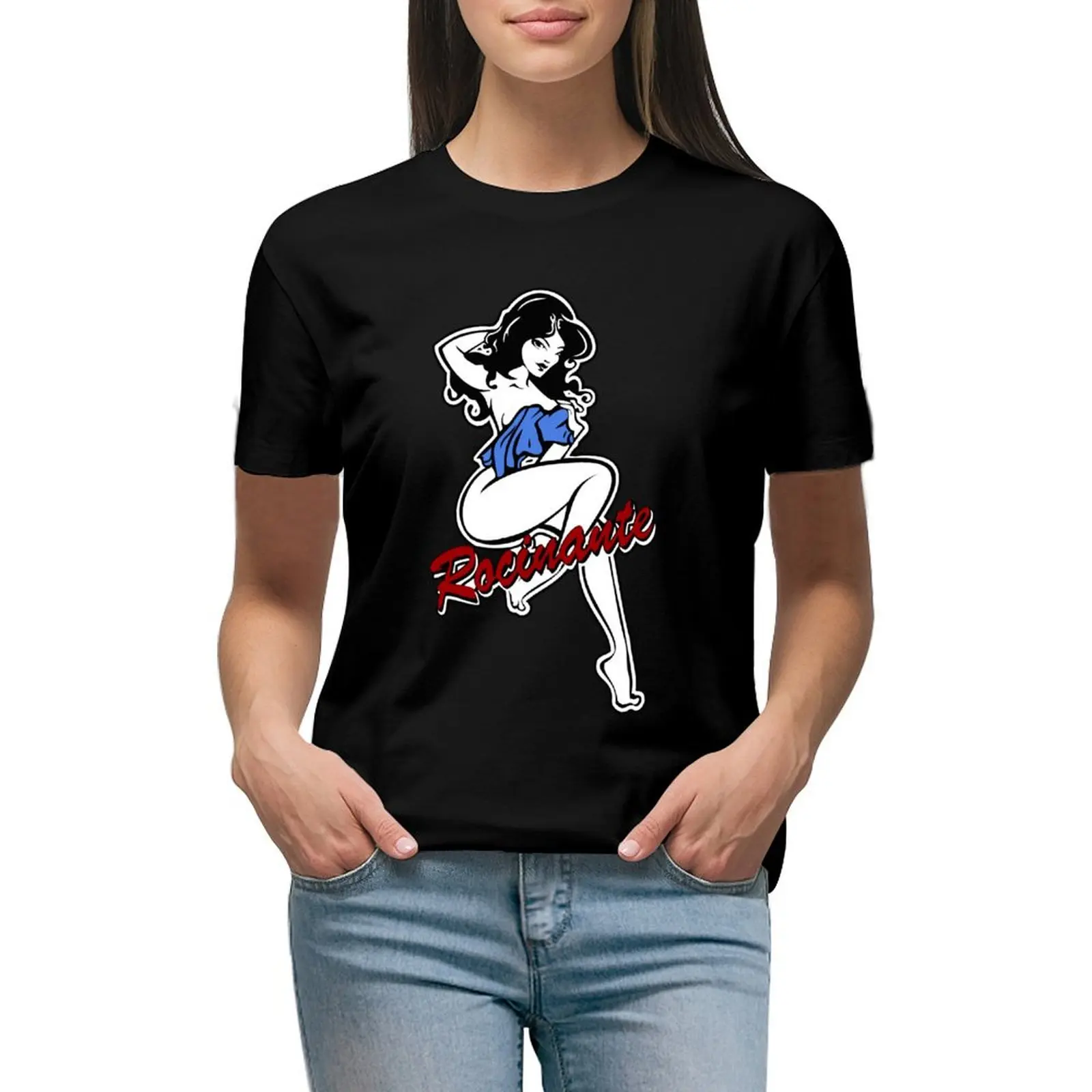 

Funny Gifts Limited Edition Rocinante Cute Gifts T-shirt vintage clothes animal print shirt for girls Women tops