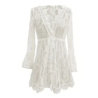 Elegant V-Neck Lace Beach Dress – The Perfect Summer Cover-Up 5
