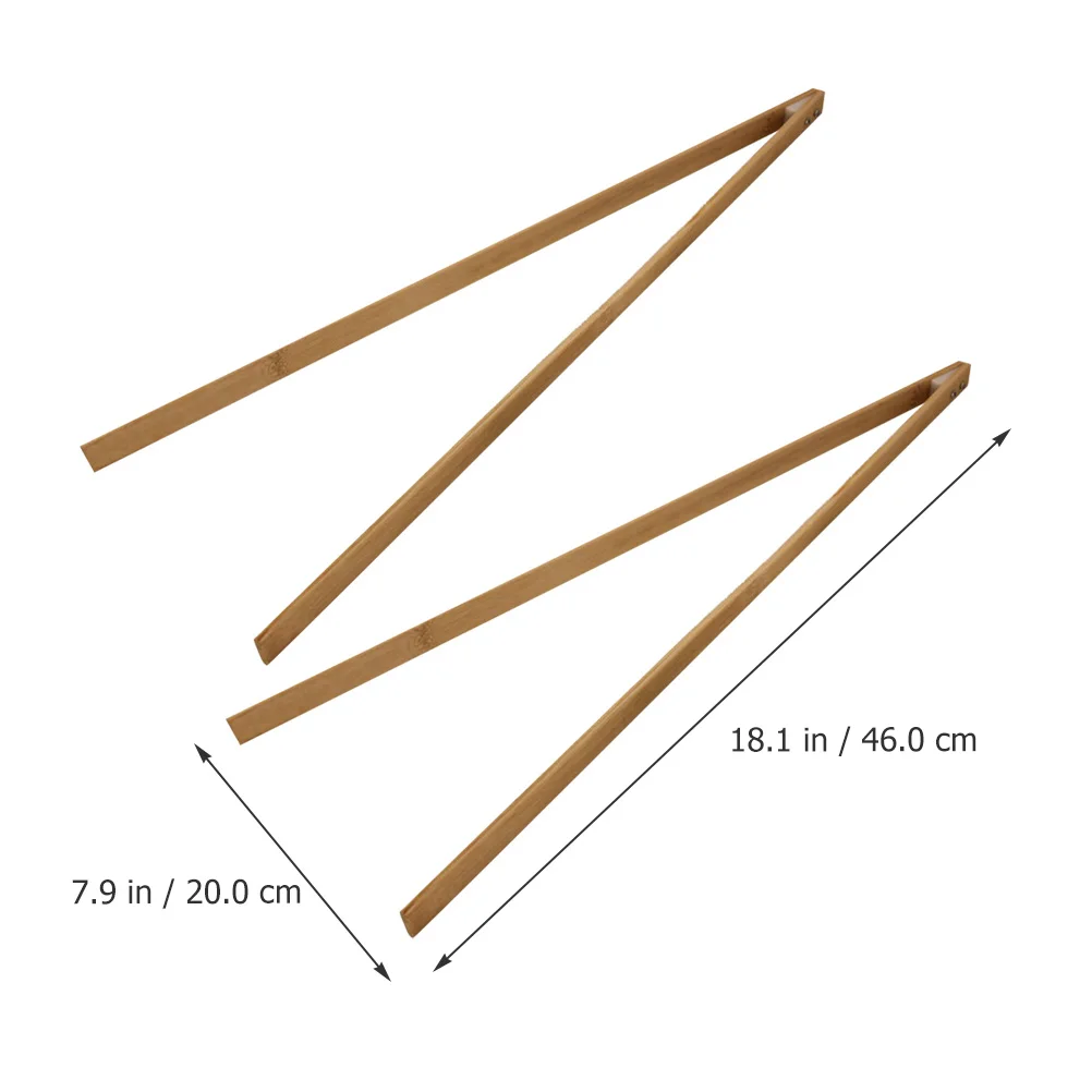 2 Pcs Bamboo Trash Tongs The Collector Picker Grabber Garbage Pickup Tool Clip Elderly Clamp 6