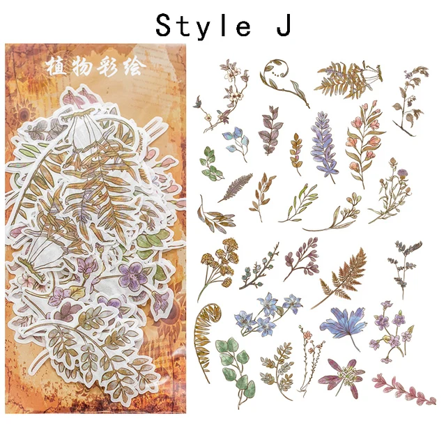 Mr.paper 10 Designs 60 Pcs/bag Vintage Retro Style A Past Series Creative Hand Account Decoration Collage DIY Material Stickers J