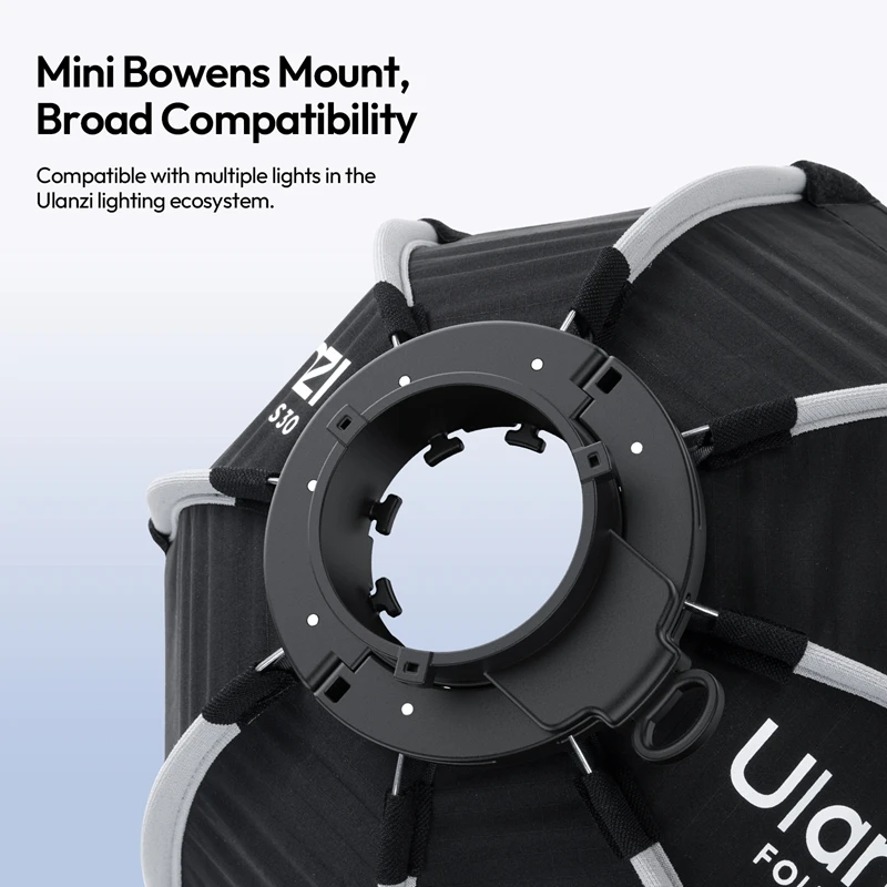 울란지 FOLD QS30 30cm 옥타곤 소프트박스 미니 보웬스 마운트 퀵 릴리즈 디퓨저 (사진 스튜디오 조명용)