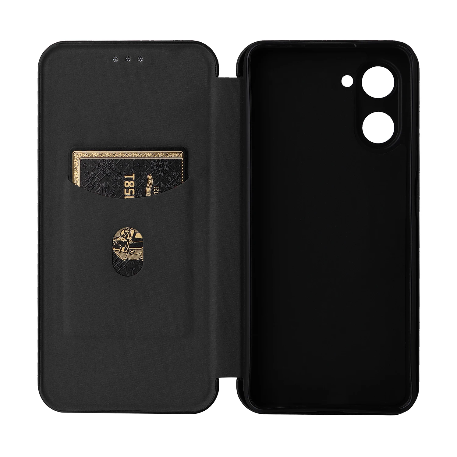 For Realme10 4G Case Carbon Fiber Flip Leather Case For OPPO Realme 10 Pro Plus Cover Realmi 10 Pro + RMX3630