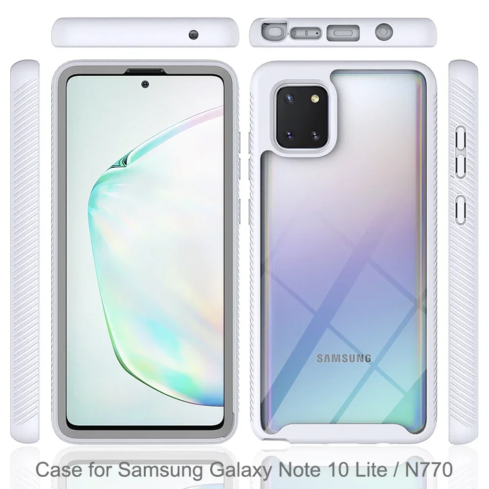 Dual-Layer Shockproof Clear Sky Case for Samsung Galaxy Note Series