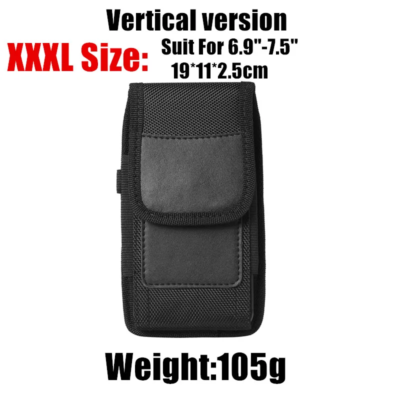 Ultimate Vertical Nylon Cell Phone Holster with Belt Clip and Card Holder