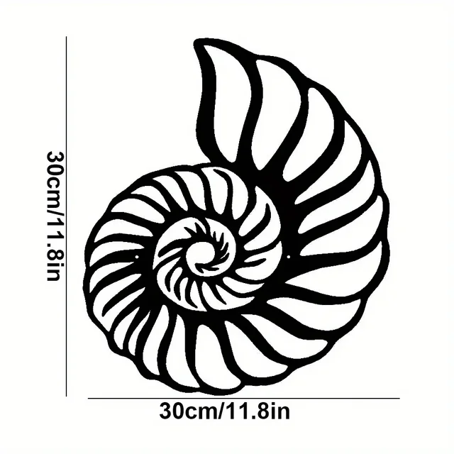 1pc Nautilus Shell Coastal Beach Metal Wall Art, Metal Wall Art Interior Decoration, Home Wall Hangings - Image 6