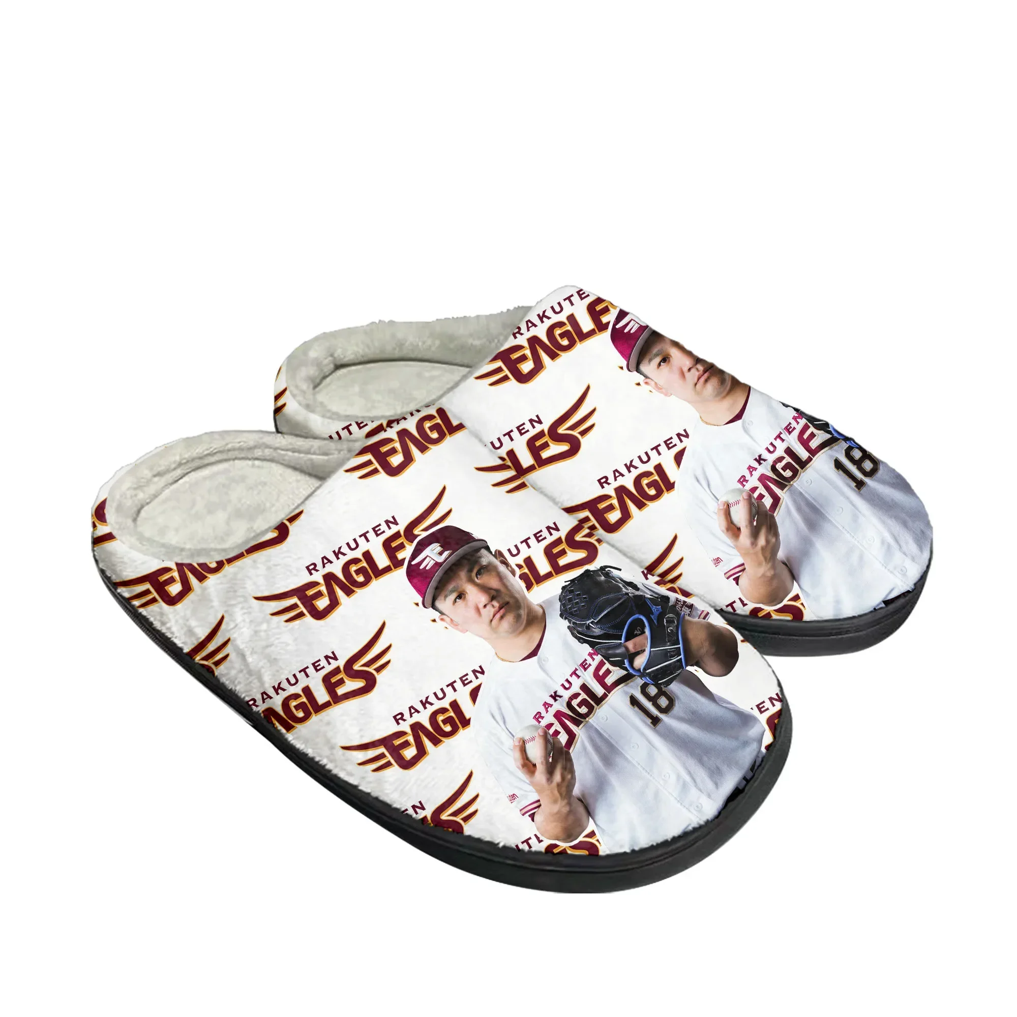 ゴールデンイーグルス baseball Home Cotton Slippers Mens Womens Plush Bedroom Casual Keep Warm Shoes Thermal Indoor Slipper Customized DIY