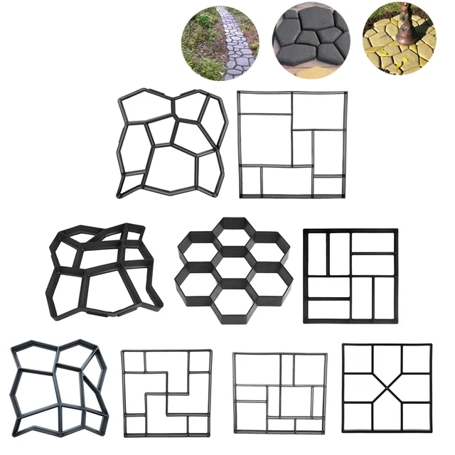 Diy Udvari Útburkolat -Kő Penész Út Burkoló Tégla Kert Beton Manuálisan Cement Folyosó Autópálya Szerszám