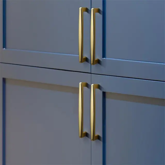 Arany Szekrényfogantyú Fogantyúcsiszolt Rozsdamentes Acél Konyhai Szekrény Ajtógomb Bútor Fiók Húzó Hardver Húzza A Bár Fogantyút - Image 3