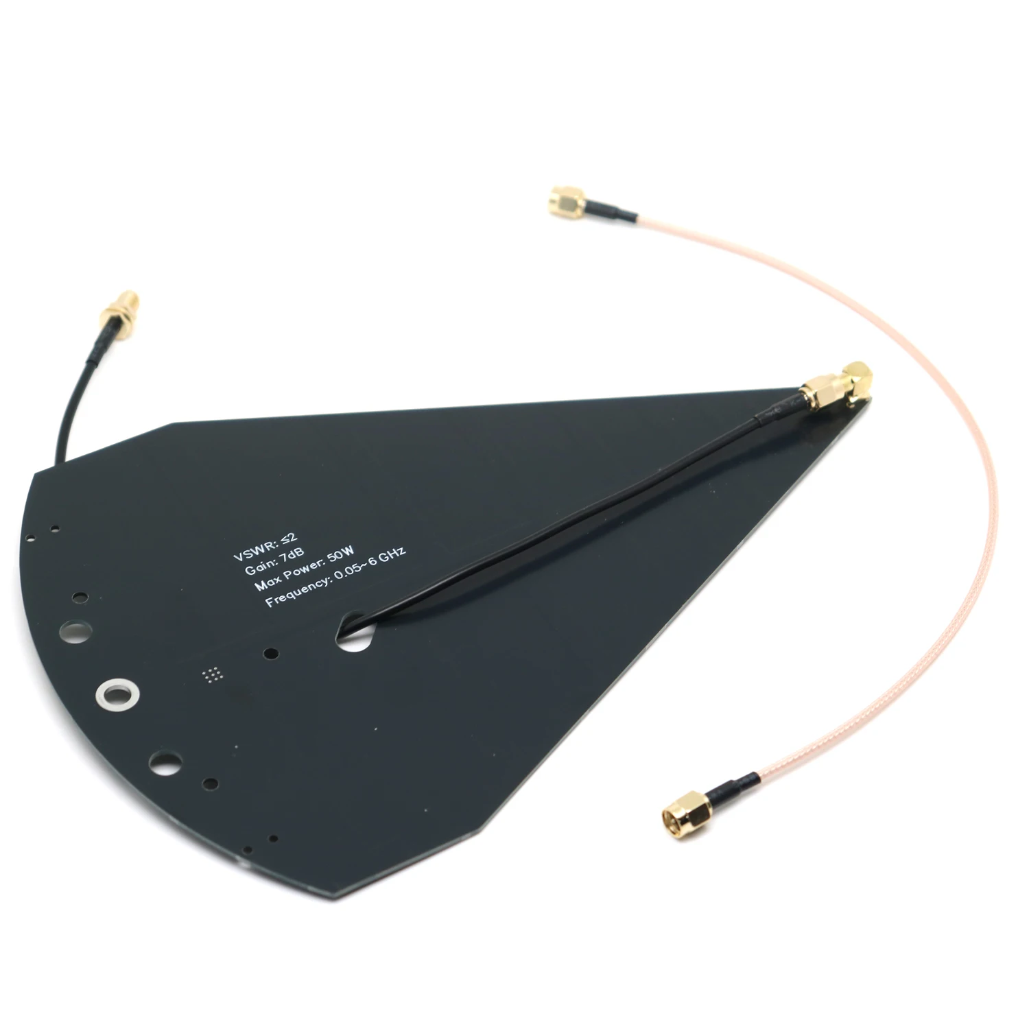 Antenne Log-Périodique 50MHz-6GHz 7dBi SMA Réception Directionnelle