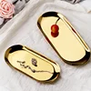 Korean Style INS Wind Stainless Steel Jewelry Tray Desktop Storage Plate Cosmetics Jewelry Plate Metal Tray Wholesale 2