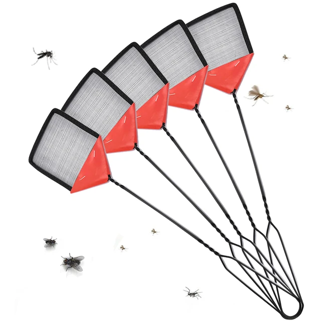 3/5Db Fly Swatter Fém Fogantyú 13,8 Hüvelykes Légy Háztartási Lapper Szúnyog Flyswatter Control Konyhakert Készletek