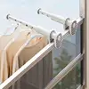 1Pcs Travel Clothes Hanger Portable Window Frame Hanging Drying Rack For Indoor Wall Mounted Space Saving Clothes Hanger 5