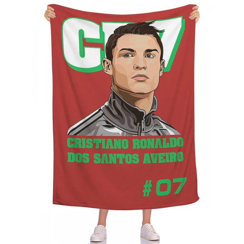 Fluffy Soft Blankets and Throws CR7 Cristiano Ronaldo Bedspread on the Bed Summer Blanket Plaid Anime Sofa Bedspreads Throw & H