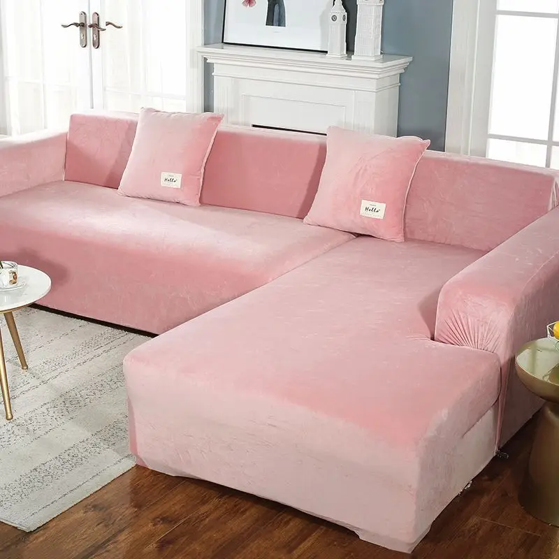 Stretchable Velvet Plush Elastic Couch Cover