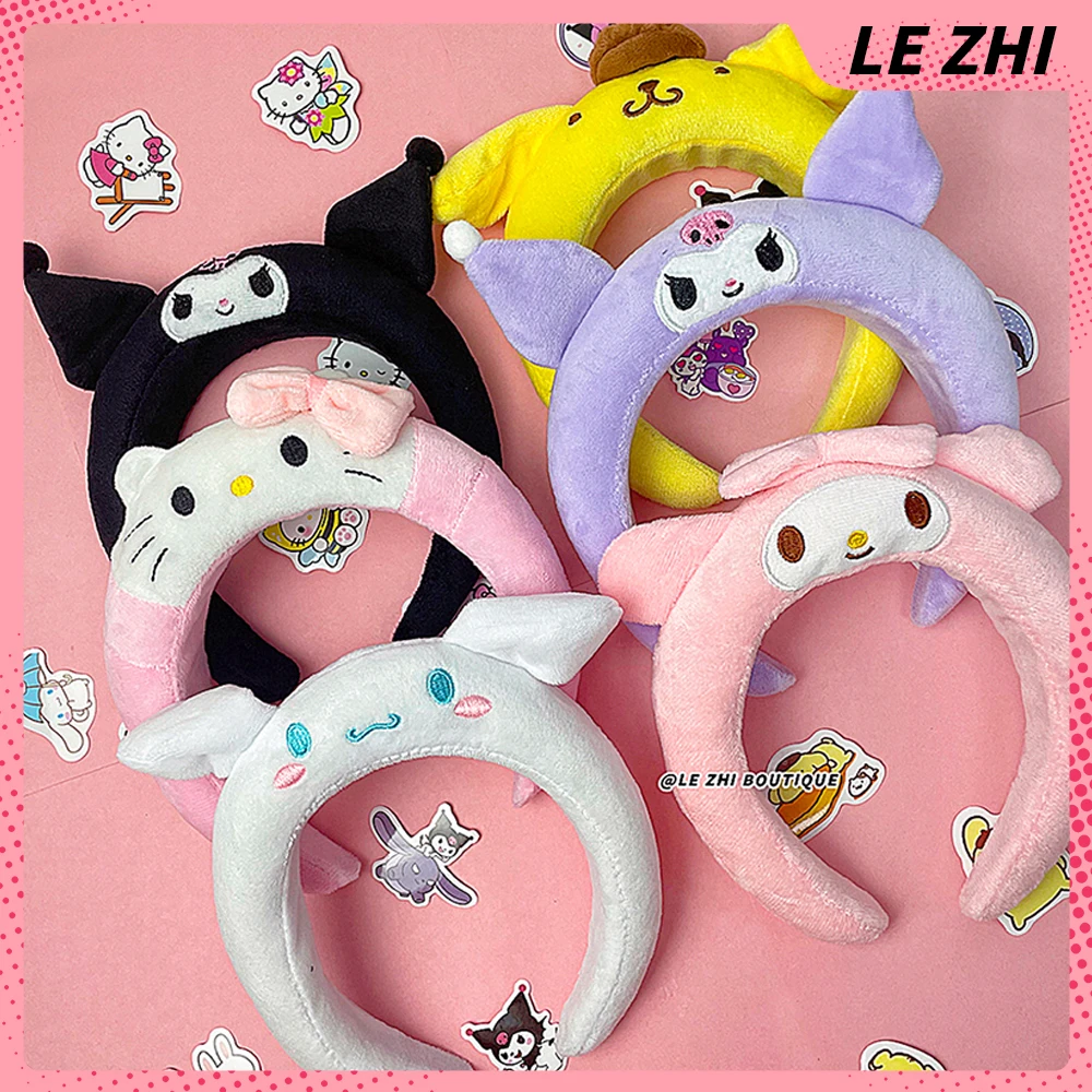 Cute Plush Hair Band Hello Kitty Cinnamoroll Children Adult Elastic