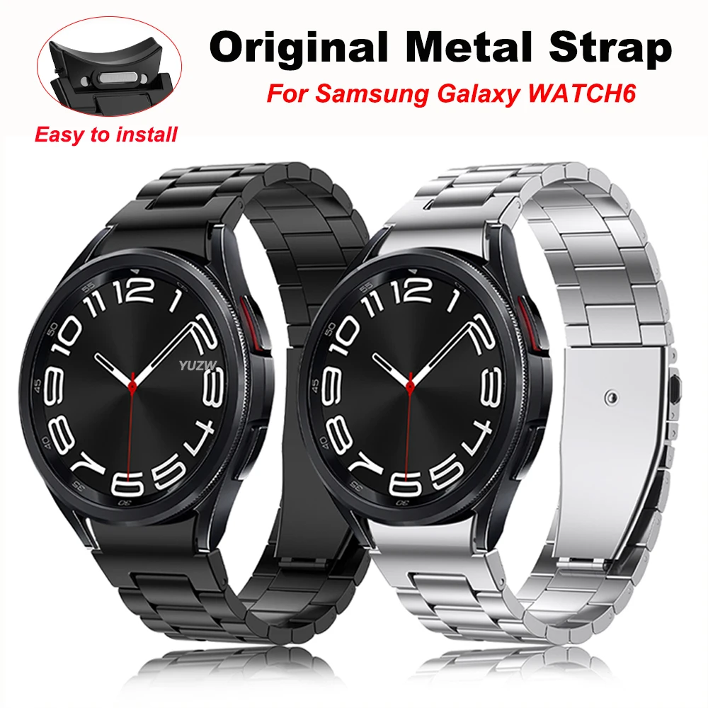 

Original Metal Stainless Steel Band for Samsung Galaxy Watch 6 Classic Strap 47mm 43mm Watch 6 4 5 40 44mm Click EasyFit Straps