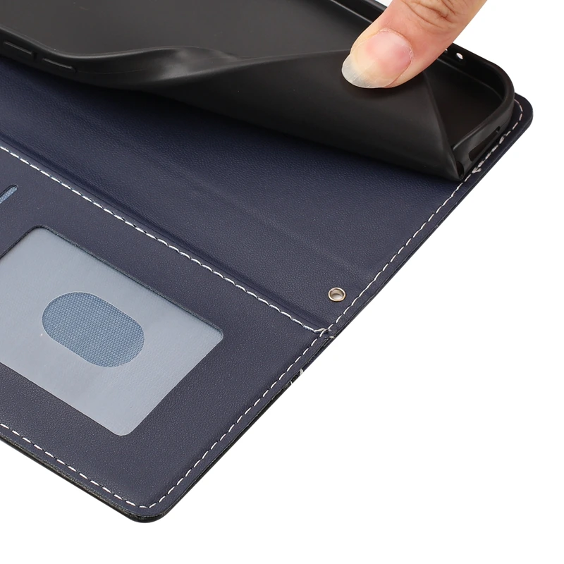 Magnetic Leather Wallet Phone Case with Card Stand Slot