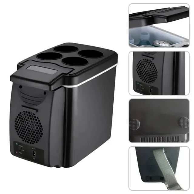 Mini réfrigérateur électrique pour voiture, 6L, 12V, glacière, congélateur, chauffage indispensable du véhicule, formateur électronique 1