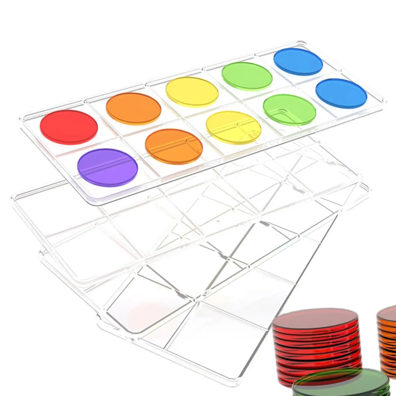 Ten-Frame Set for Classroom and Homeschooling, Math Manipulative 10 Frame Activity Toy Board for Kids Counting