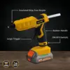 Cordless Hot Glue Gun Compatible with Dewalt 18V 20V MAX Battery 11mm Glue Sticks Electric Repair Tool Hands DIY Tools(tool only 2
