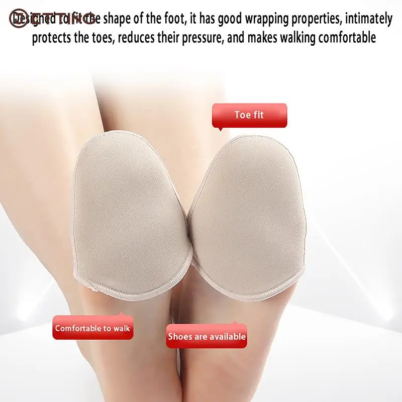 

1Pair Soft Fabric Anti-slip Toe Protector Pointe Toe Cap Cover For Toes Soft Pads Protectors For Ballet Shoes Feet Care Tools