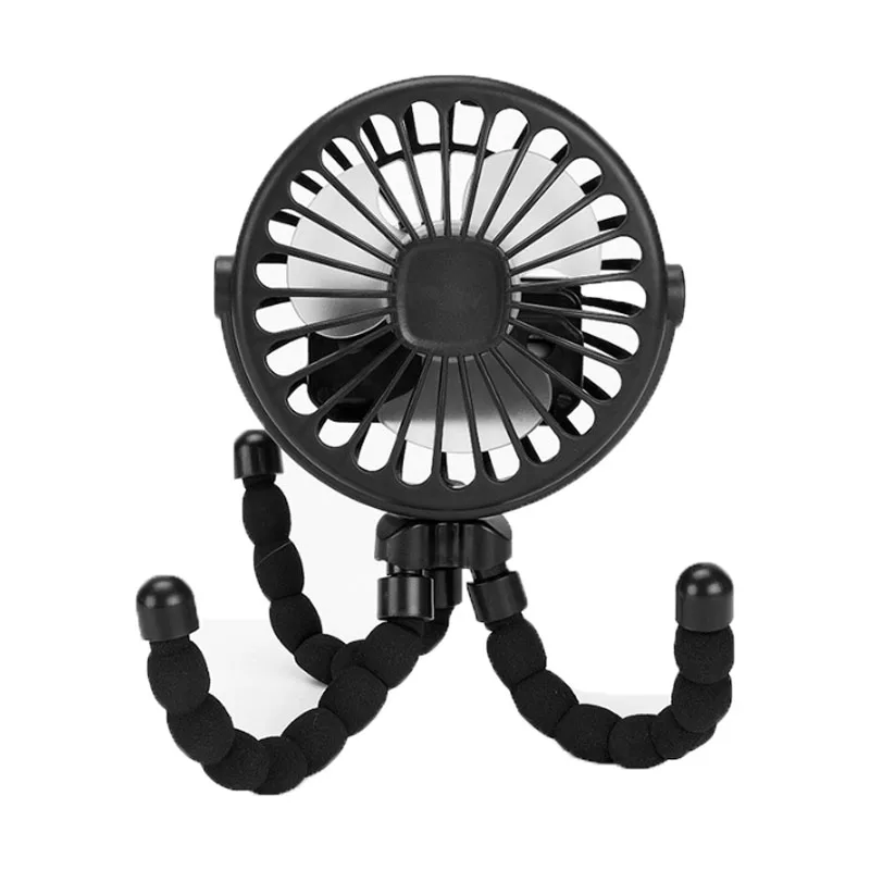 3 Gears Adjustable Portable Octopus Deformable Small Fan 360&deg; Shaking Head Folding Handheld Fan Outdoor USB Charging Desktop