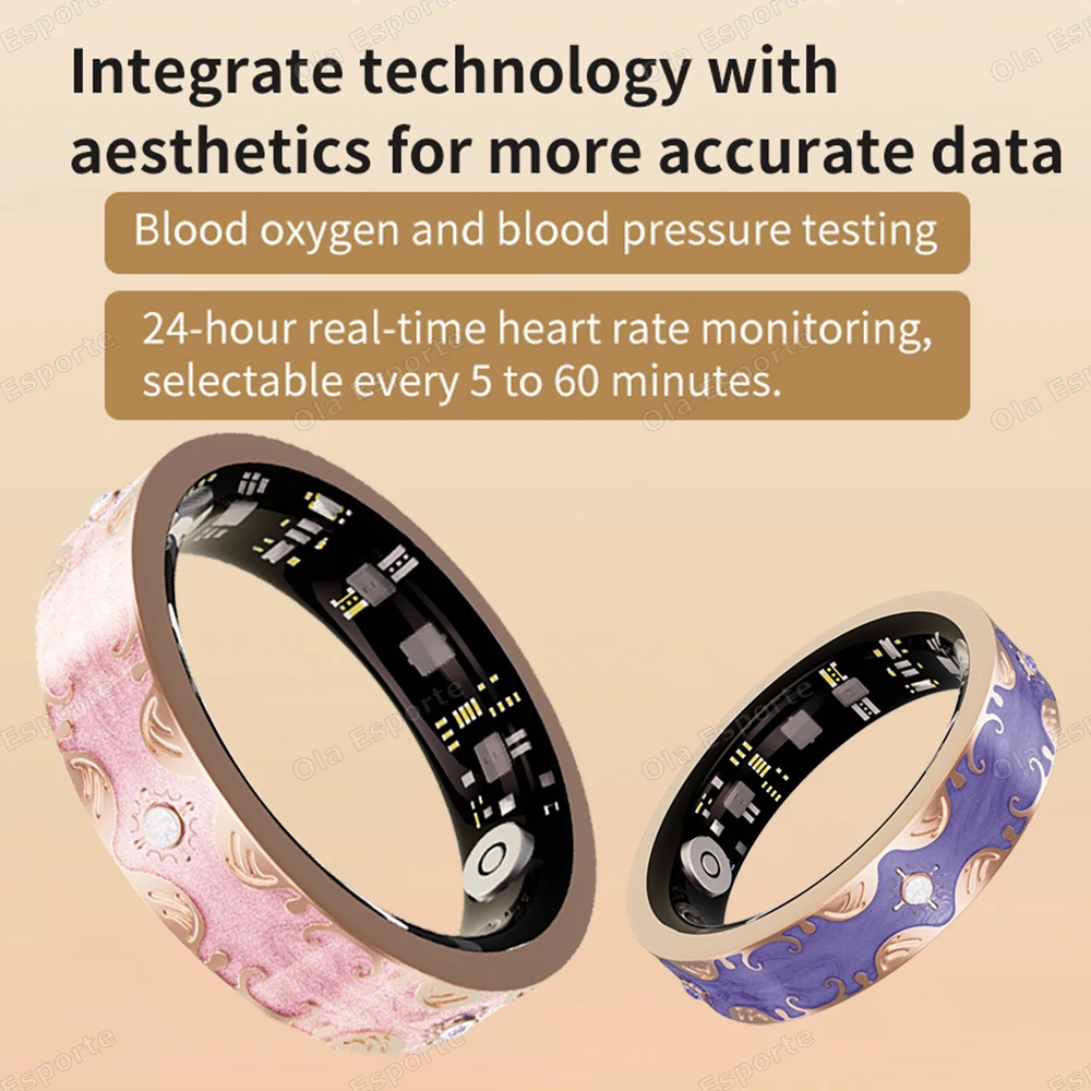 2026 Smart Ring Women's Health Management Blood Pressure Heart Rate Sleep Monitor IP68 Waterproof Multi-sport Mode Smartring Man_voghion.com