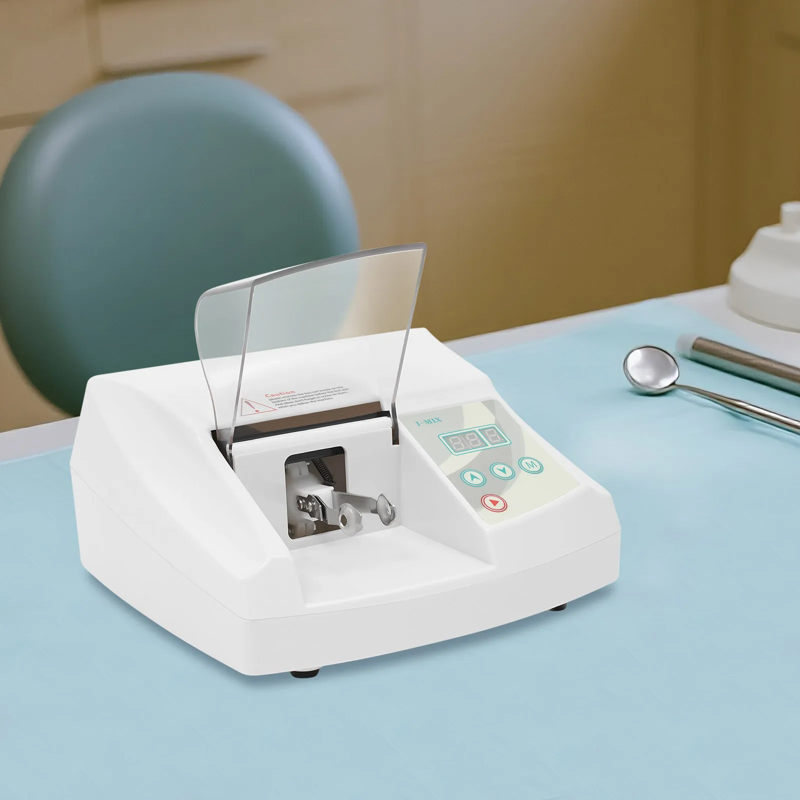 35W Dental Amalgamator, Silver Amalgam Machine, Whisper-Quiet and Adjustable Speed Mode，High Security System, for Dentistry