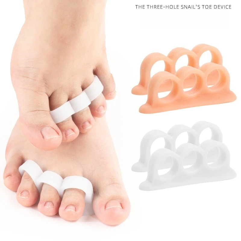 Three Holes Snail Toe Divider Cover Comb Toes Overlap Toe Separator cover Hallux Valgus Separate Orthodontic appliance Silicone