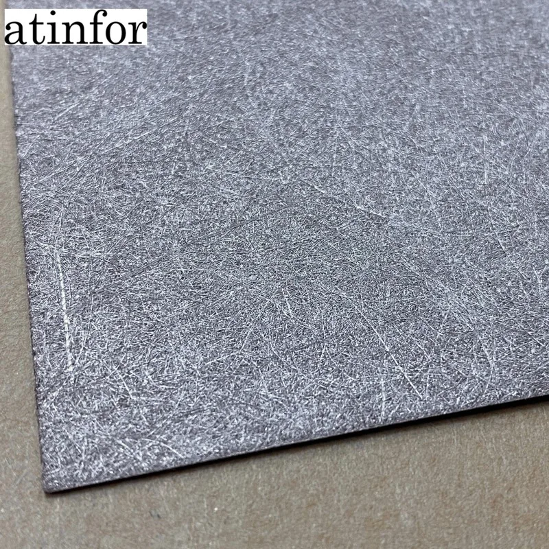 atinfor 100x100x1.0mm Thick High Purity Titanium Fiber Paper Gas Diffusion Layer Fiber Sintered Ti Felt for Fuel Cell Research