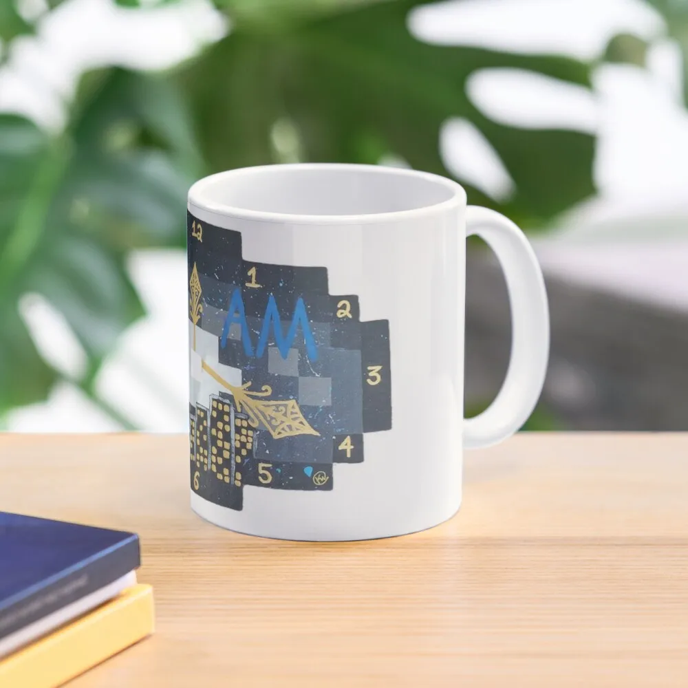 

4 AM disc painting Coffee Mug Coffe Cups Porcelain Anime Cups Kawaii Cups Mug