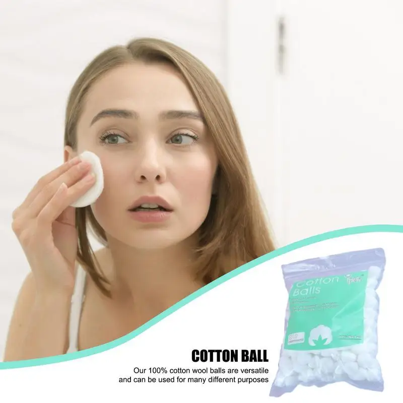 100/200PCS White Cotton Balls Beauty Personal Cares Small Cotton Balls Baby Cares Nail Polish Remover Home Accessories 5
