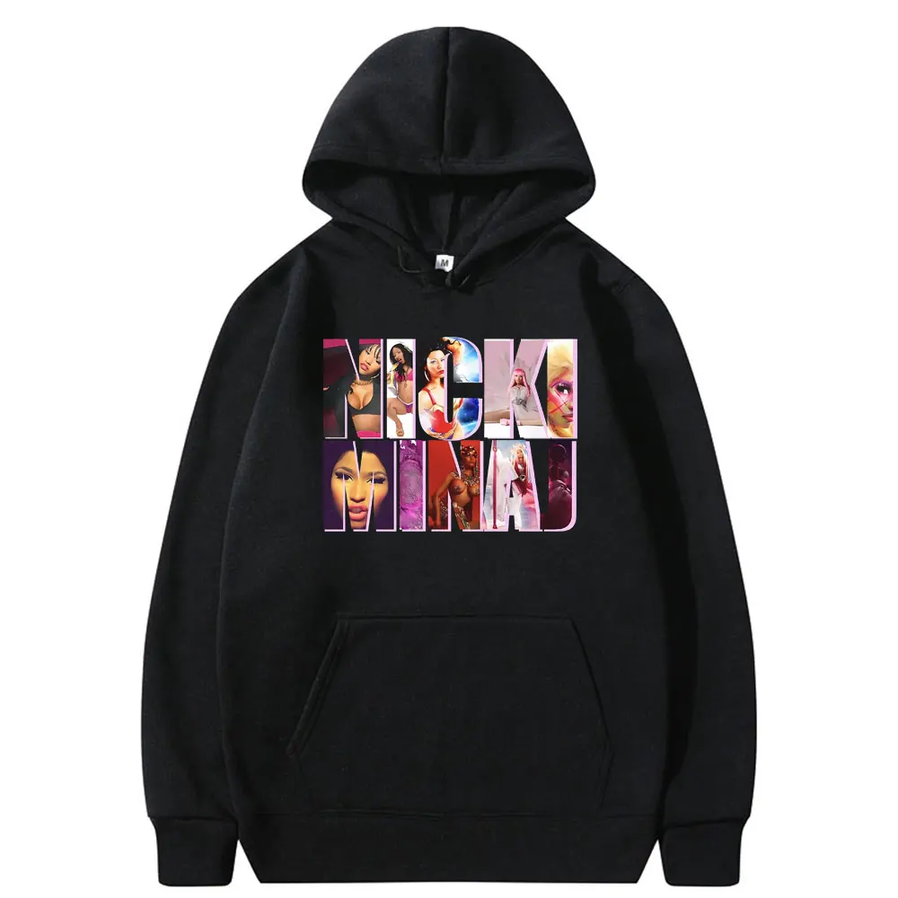 

Rapper Nicki Minaj 2007-2024 Eras Graphic Hoodie Men Women Hip Hop Casual Oversized Sweatshirt Female Vintage Trend Streetwear