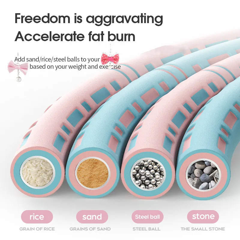 Removable Fitness Hoop Massage Foam Adult Weight Loss Training Equipment Hula Circle