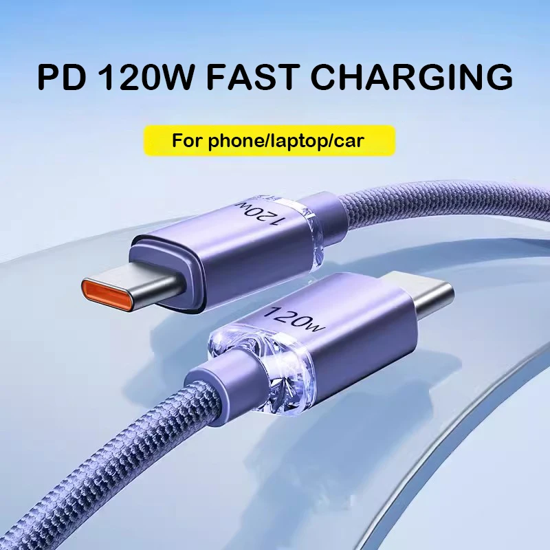 Premium 120W USB-C Fast Charging Cable - Quick Charge Type C to Type C