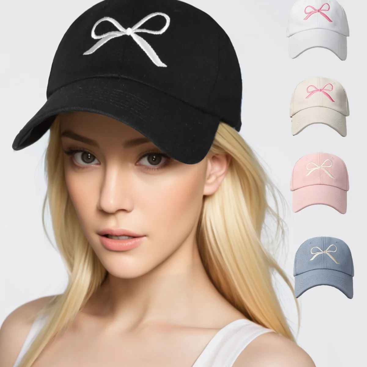 

New Women's Baseball Cap Summer Cotton Hat Embroidery Butterfly Adult Sport Sun Hat Casual Visor Hat Snapback Hip-Hop Cap